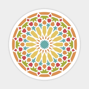 Yellow Flower Arabic Tiles Magnet